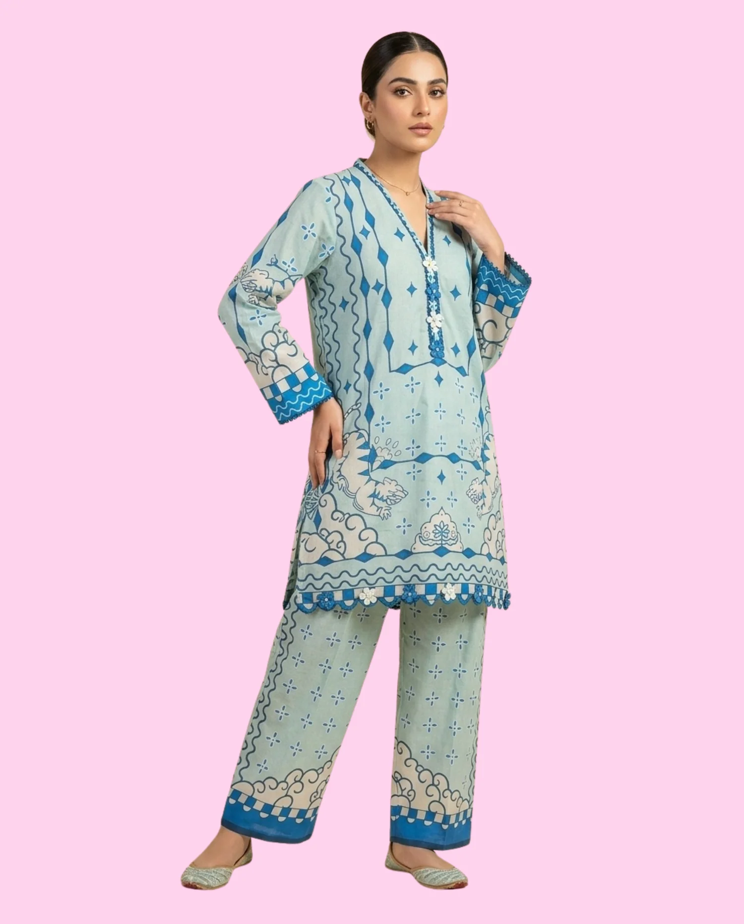 1pc Printed Stitched - Style 3